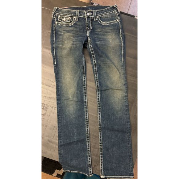 True Religion Disco Billy Big T Jeans with Crystals - Sz 29 - Picture 7 of 15